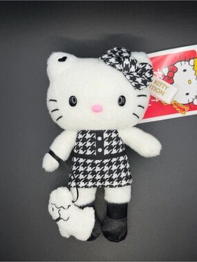 Sanrio 50th Anniversary long leg Hello Kitty With Lovely Dog plush/keychain LK46